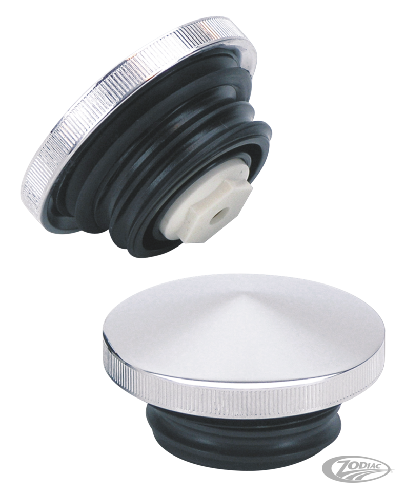 CHROME POINTED SCREW-IN GAS CAP