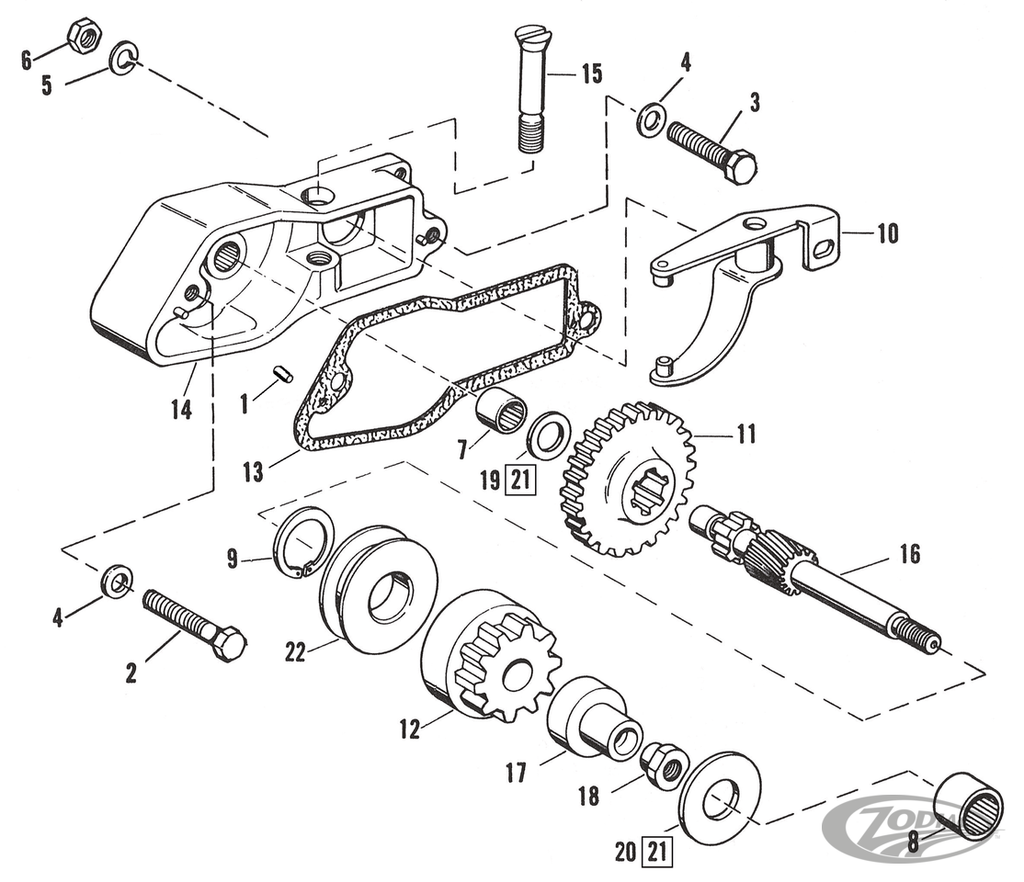 STARTER HOUSING PARTS FOR 1967-1980 SPORTSTER