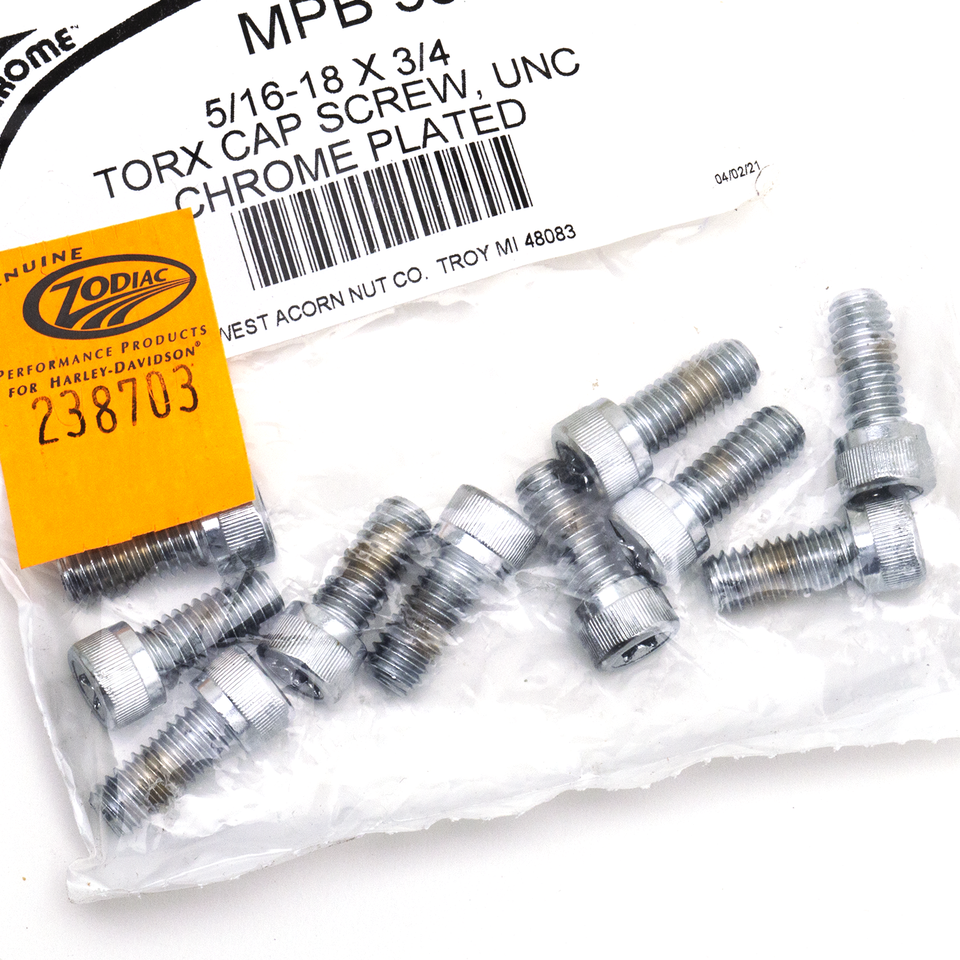 CHROME PLATED TORX HEAD SCREWS ASSORTMENT