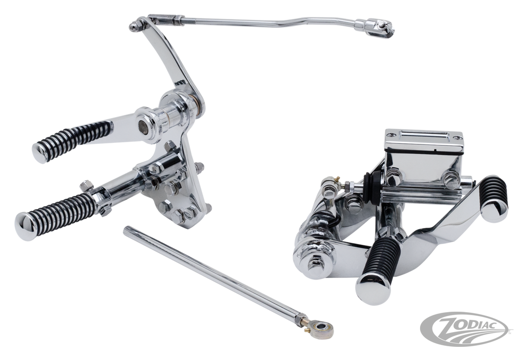 CHROME FORWARD CONTROL KITS WITH MASTER CYLINDER FOR BIG TWIN