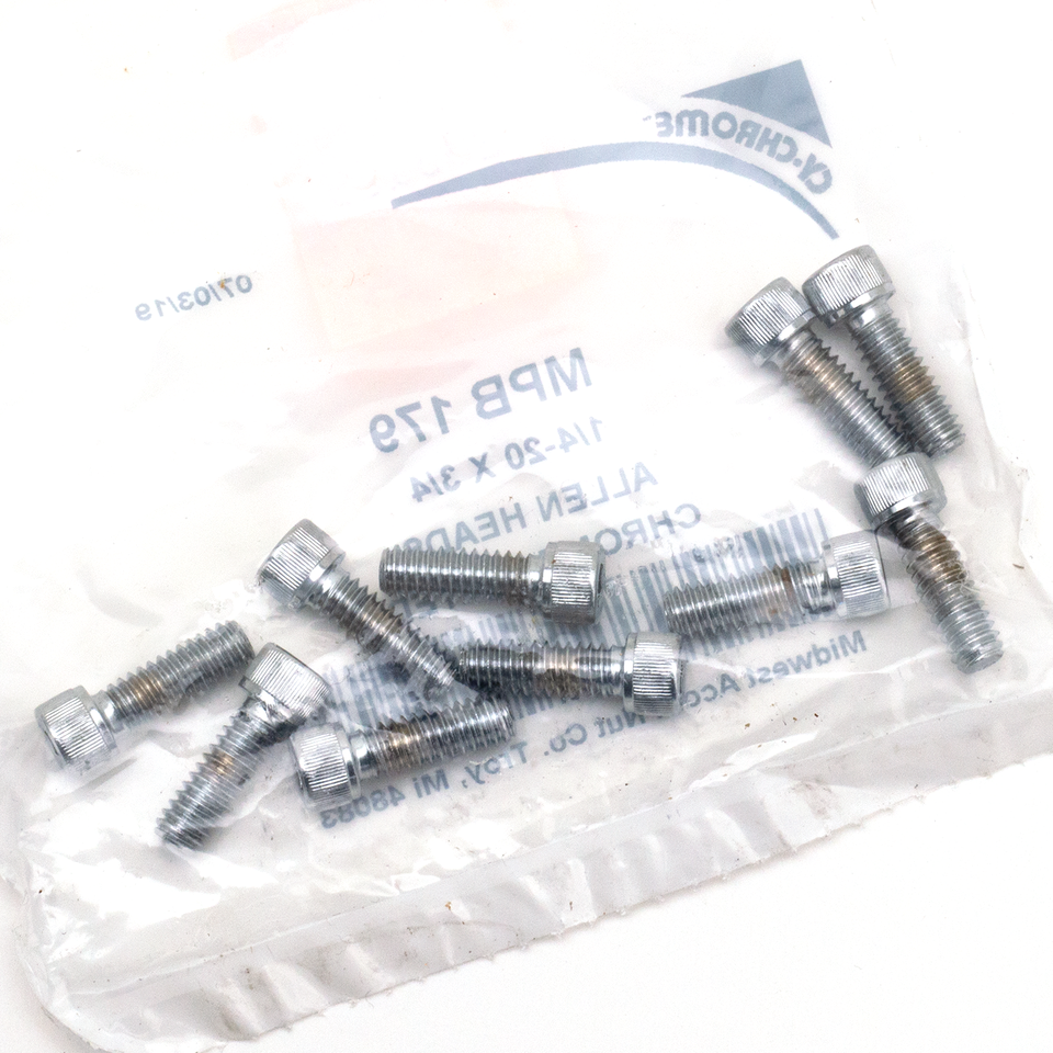 CHROME PLATED ALLEN HEAD SCREWS ASSORTMENT