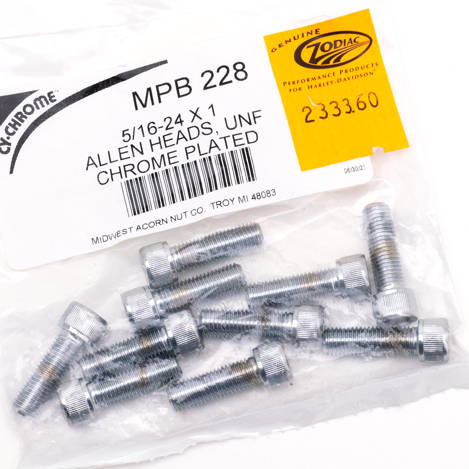 CHROME PLATED ALLEN HEAD SCREWS ASSORTMENT