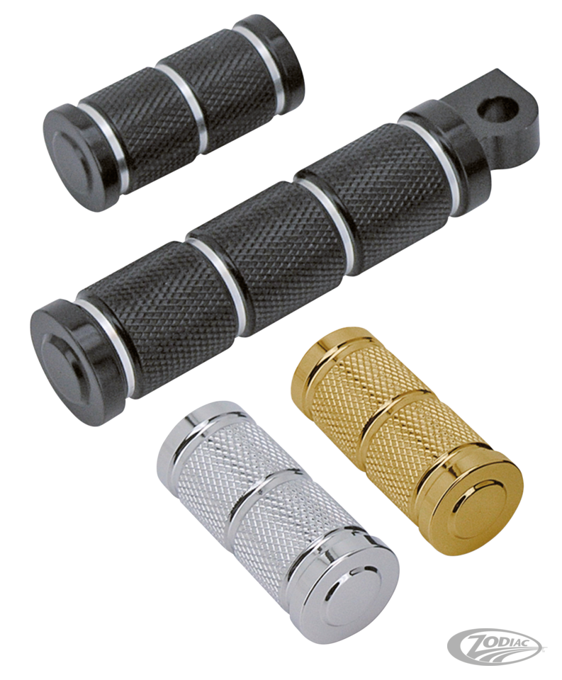 RETRO STYLE KNURLED BILLET ALUMINUM FOOT & SHIFTER PEGS