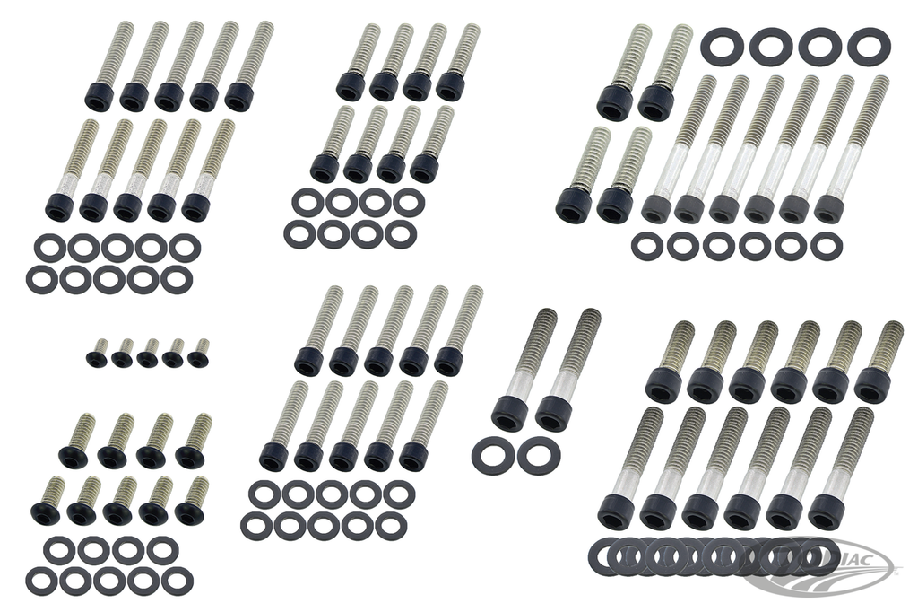 BLACK STAINLESS STEEL DRIVETRAIN SCREW KITS