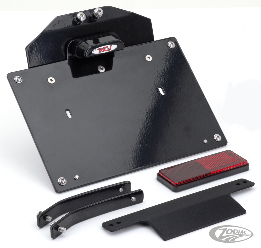 MCJ LIGHTED LICENSE PLATE BRACKETS FOR MILWAUKEE EIGHT SOFTAIL