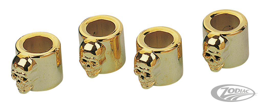 "BAD TO THE BONES" SKULLED PUSHROD COVER CUPS