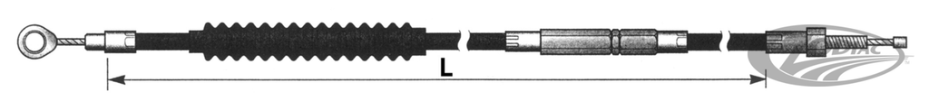 CLUTCH CABLE 1987-2006 SOFTAIL, 1987-2006 TOURING & 1991-2005 DYNA