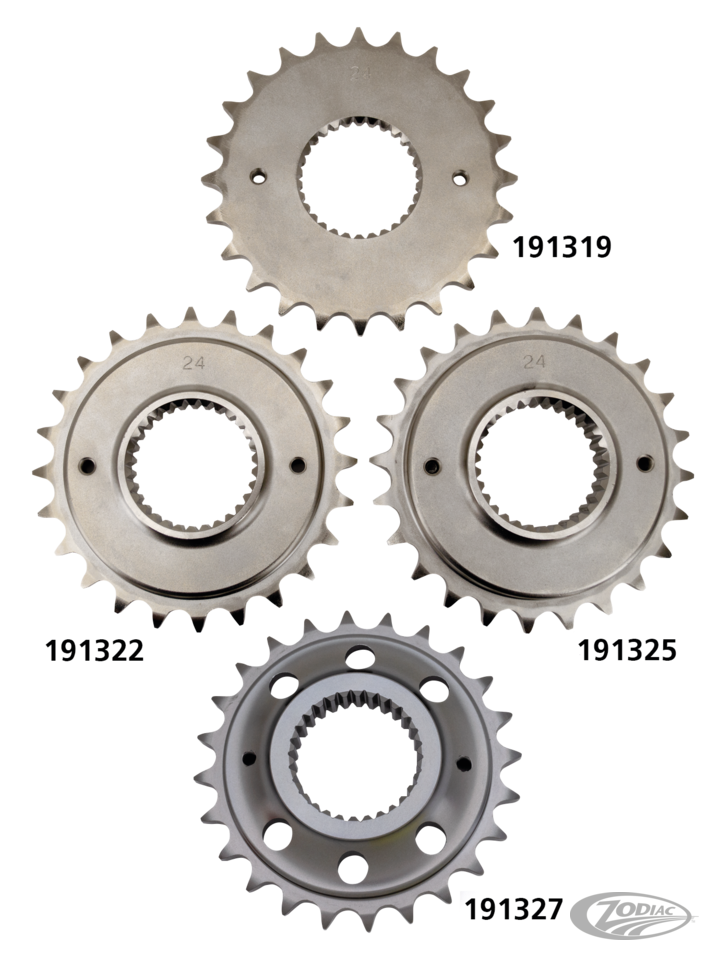GENUINE ZODIAC CHAIN SPROCKETS FOR 6-SPEED TWIN CAM AND MILWAUKEE EIGHT