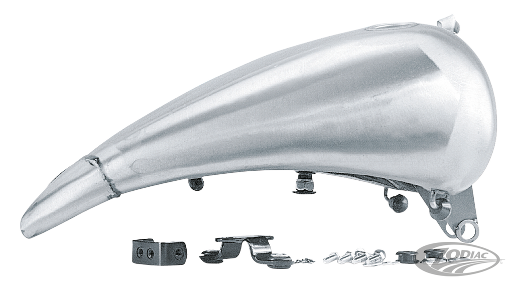 ONE PIECE 4" STRETCHED STEEL GAS TANK FOR SOFTAIL MODELS WITH DASH MOUNT