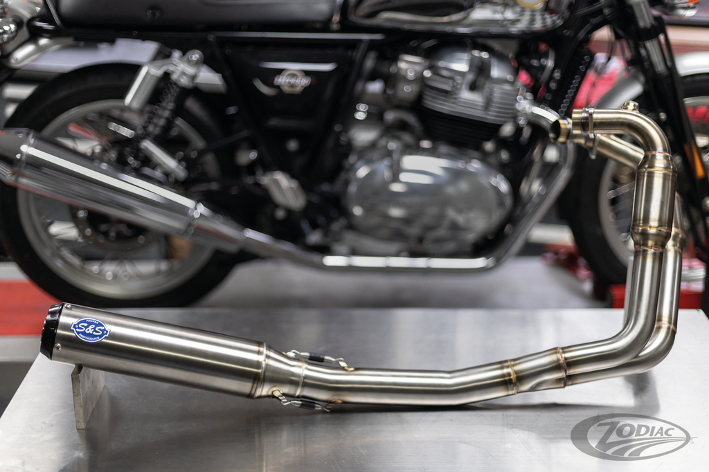 S&S QUALIFIER 2-INTO-1 EXHAUST SYSTEM FOR ROYAL ENFIELD 650 TWINS