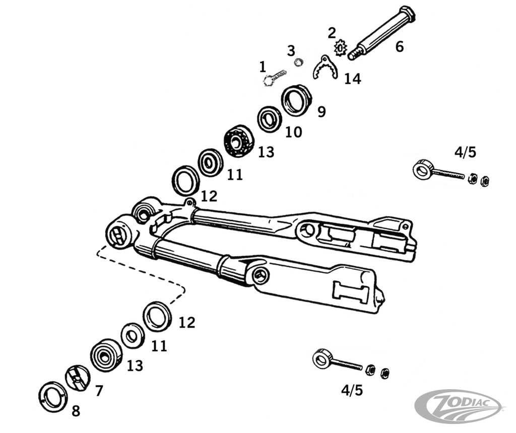 SWINGARM PARTS FOR 1954-1981 SPORTSTER