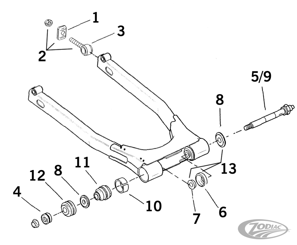 SWINGARM PARTS FOR 1980-2001 TOURING