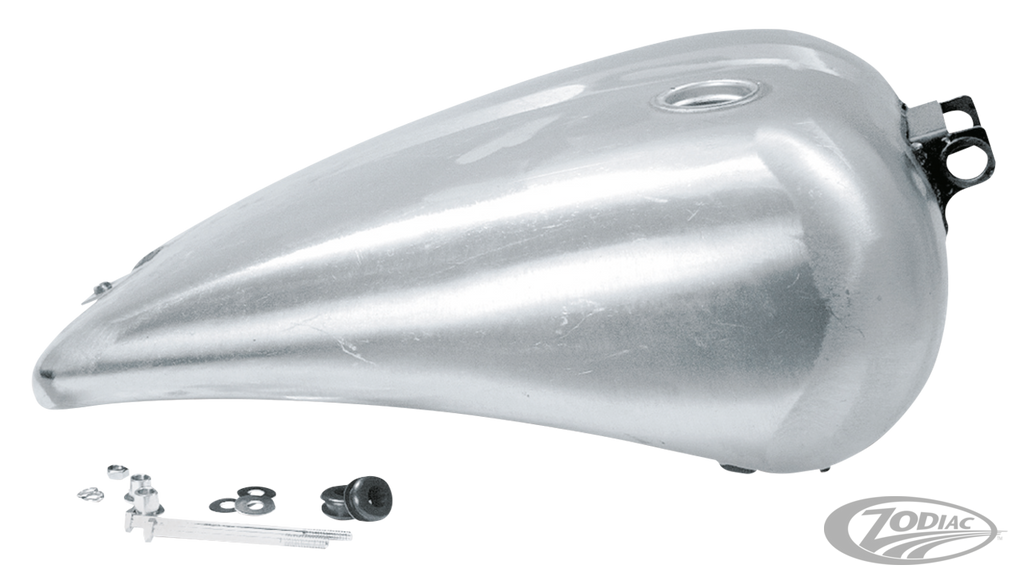 ONE PIECE 2" STRETCHED SMOOTH TOP STEEL GAS TANK FOR DYNA MODELS