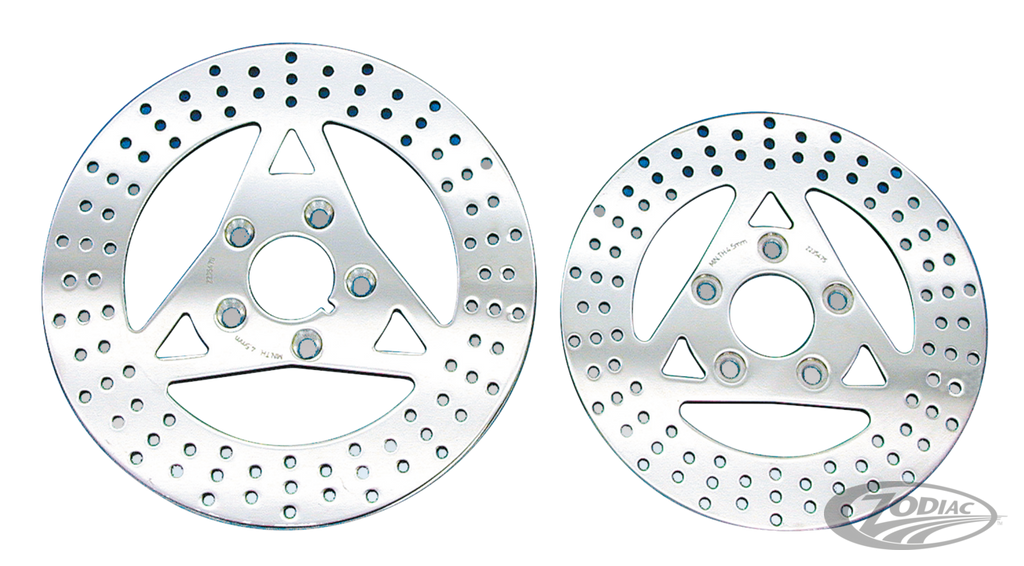 POLISHED STAINLESS STEEL DISC BRAKE ROTORS
