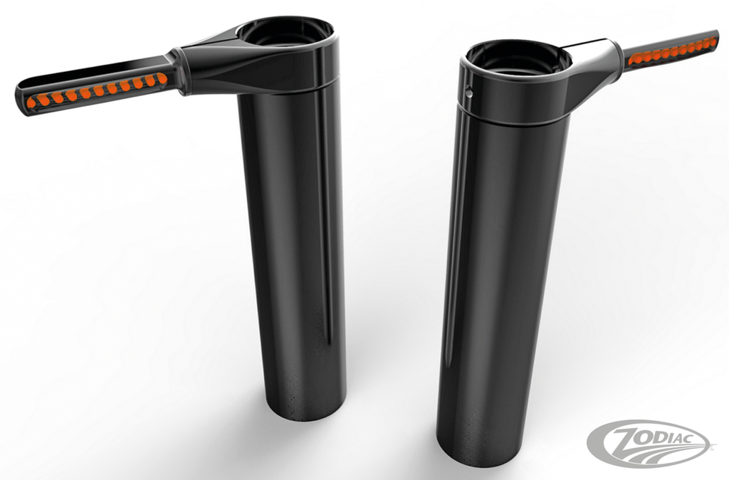 OTTO DI CUORI FORK TUBE COVERS WITH LED TURN SIGNALS