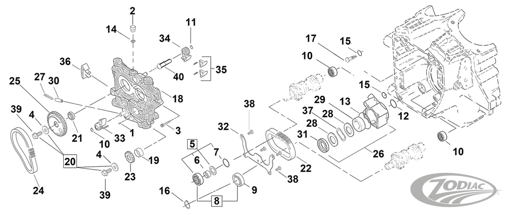 CAM CHAIN PARTS FOR EARLY TWIN CAM