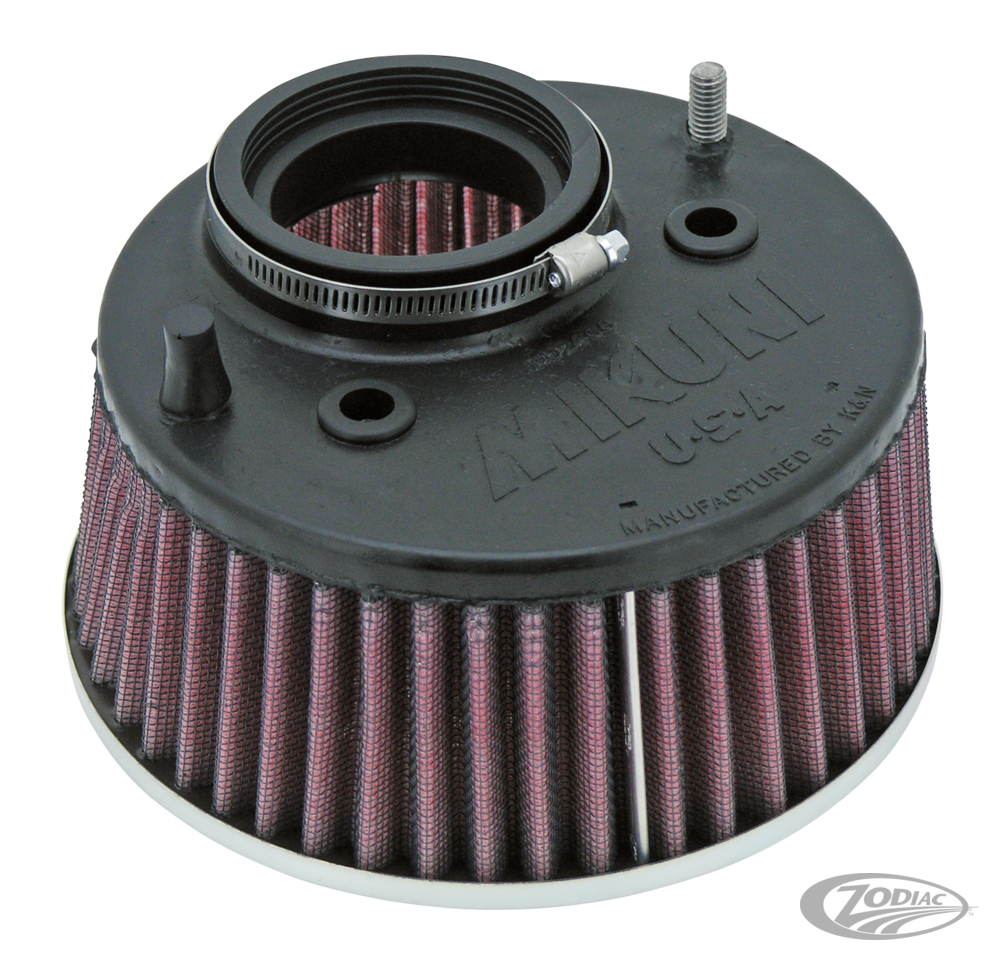 K&N HIGH CAPACITY AIR FILTER FOR MIKUNI HSR CARBURETORS