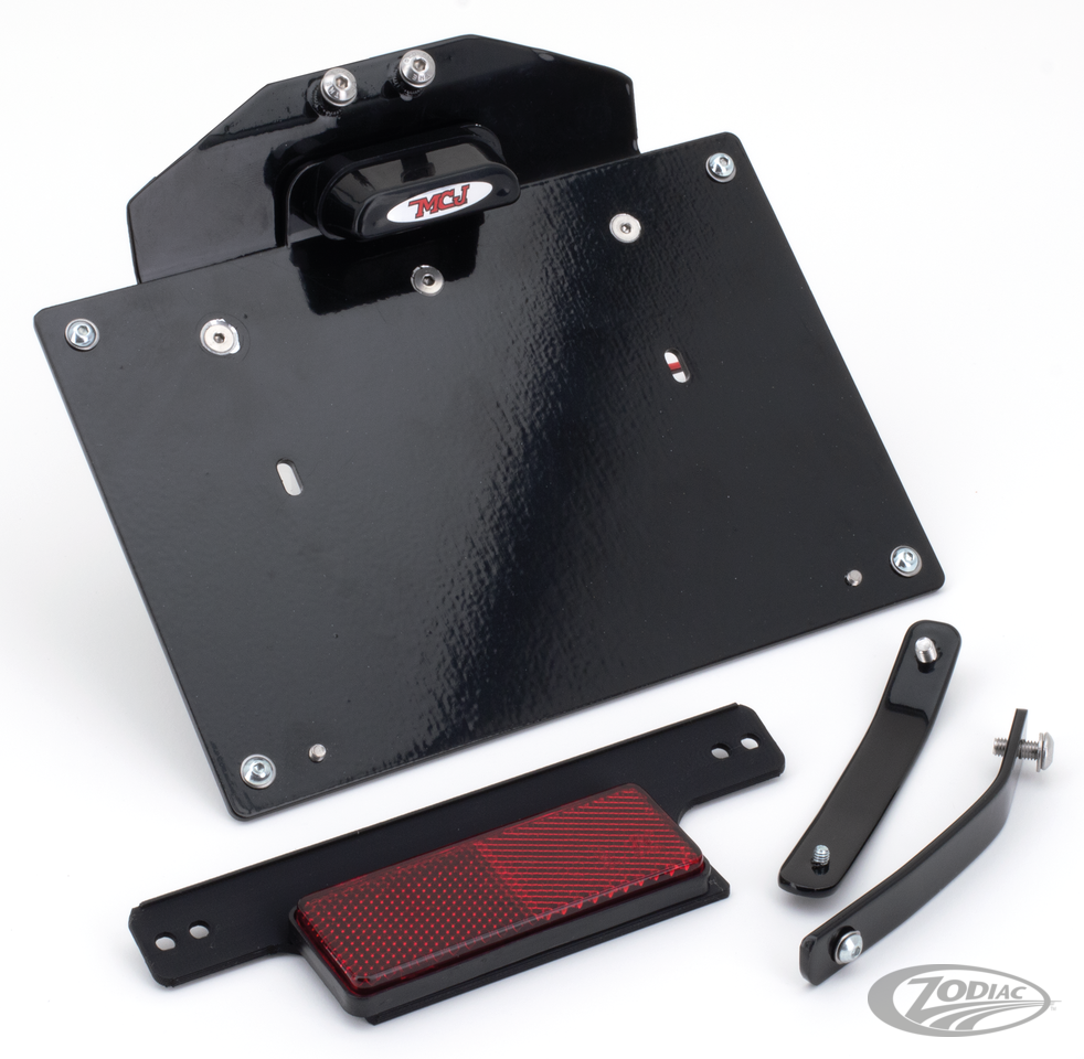MCJ LIGHTED LICENSE PLATE BRACKETS FOR MILWAUKEE EIGHT SOFTAIL