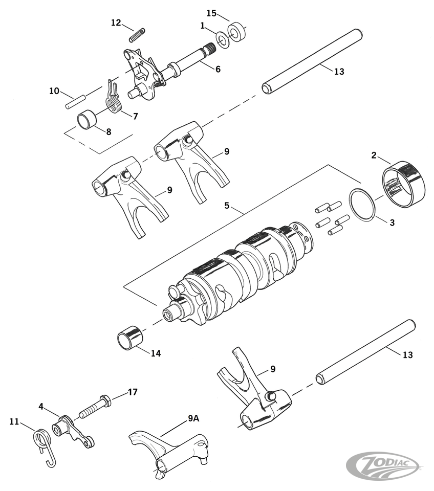 SHIFTER PARTS FOR 2004 TO PRESENT SPORTSTER & AIR COOLED BUELL