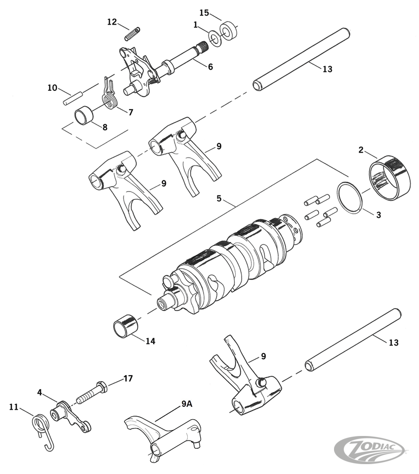 SHIFTER PARTS FOR 1991-2003 SPORTSTER